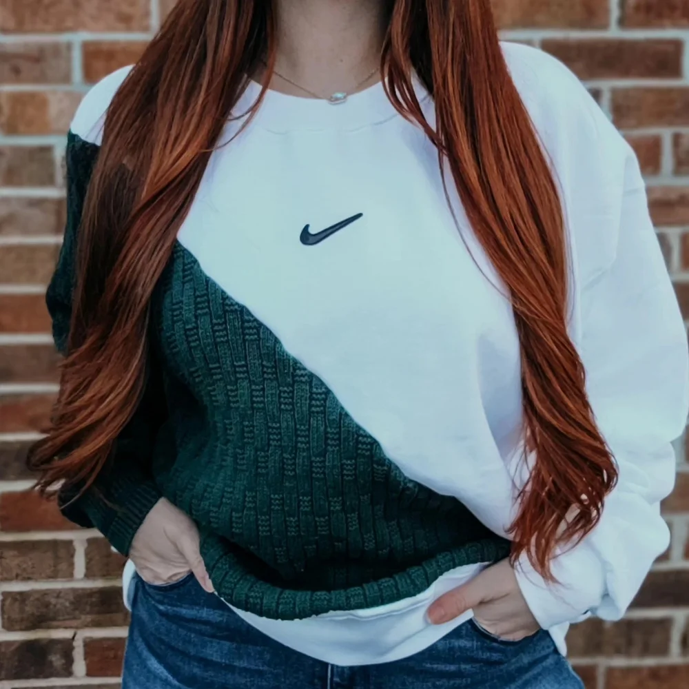 Vintage sweater x crewneck with nike patch - Picture 1 of 5